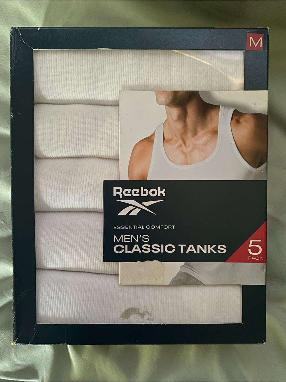 Reebok Men’s Classic Tank Tops - White (5 Pack)